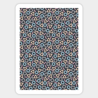 Geometric Shapes Pattern (Black) Sticker